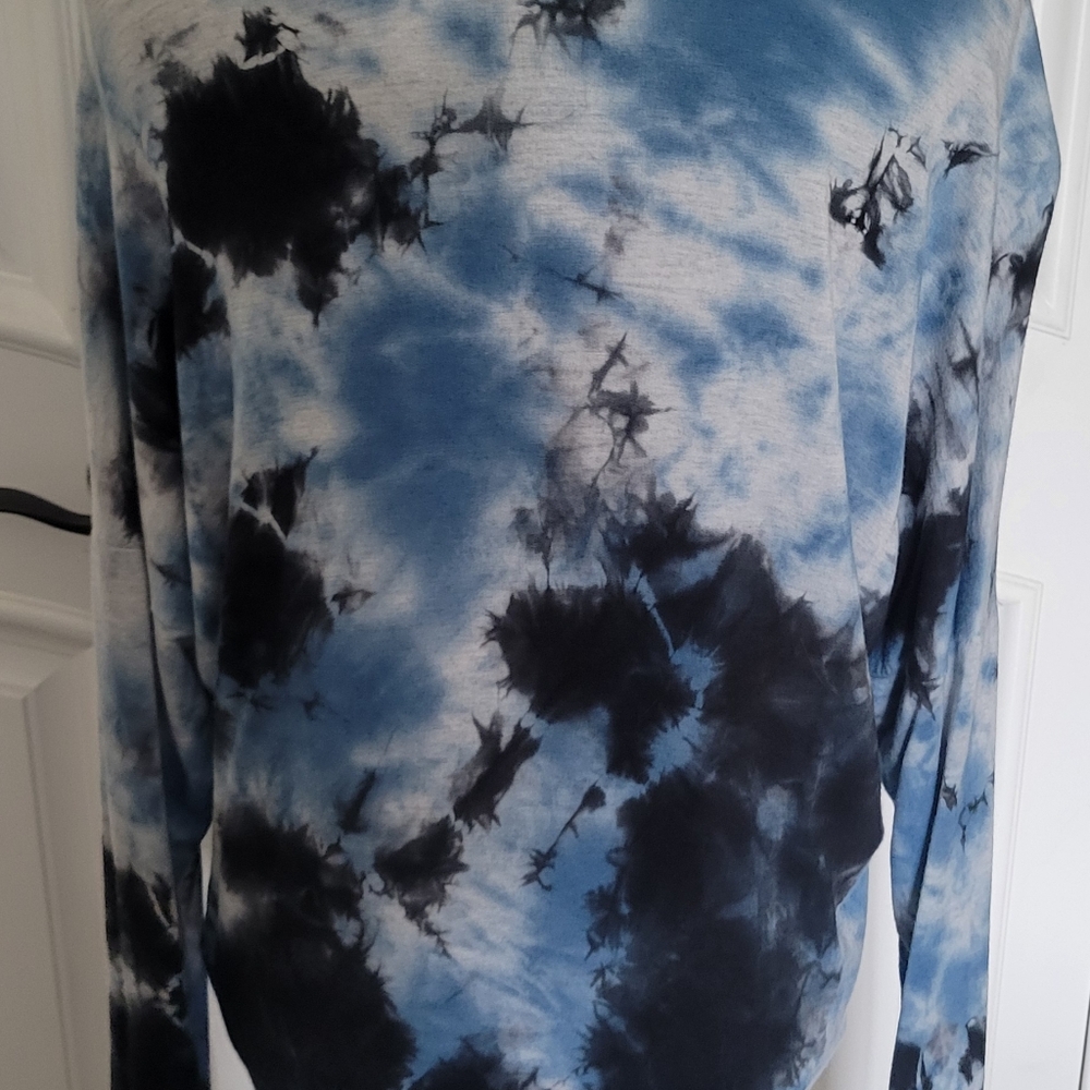 High Low Tie Dye Relaxed Beachy Hoodie Sweatshirt Boho Soft - Picture 3 of 3